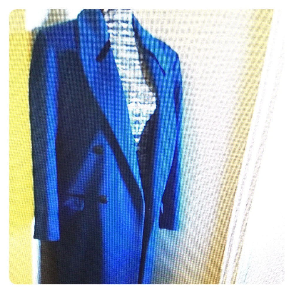 Vintage 100% wool teal blue coat